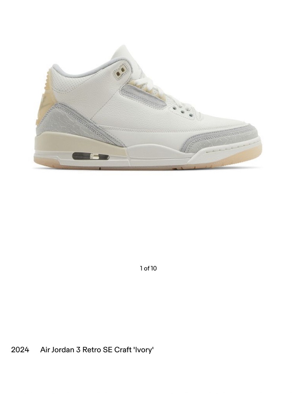 air Jordan 3 retro SE ‘craft ivory’ - Picture 8 of 8